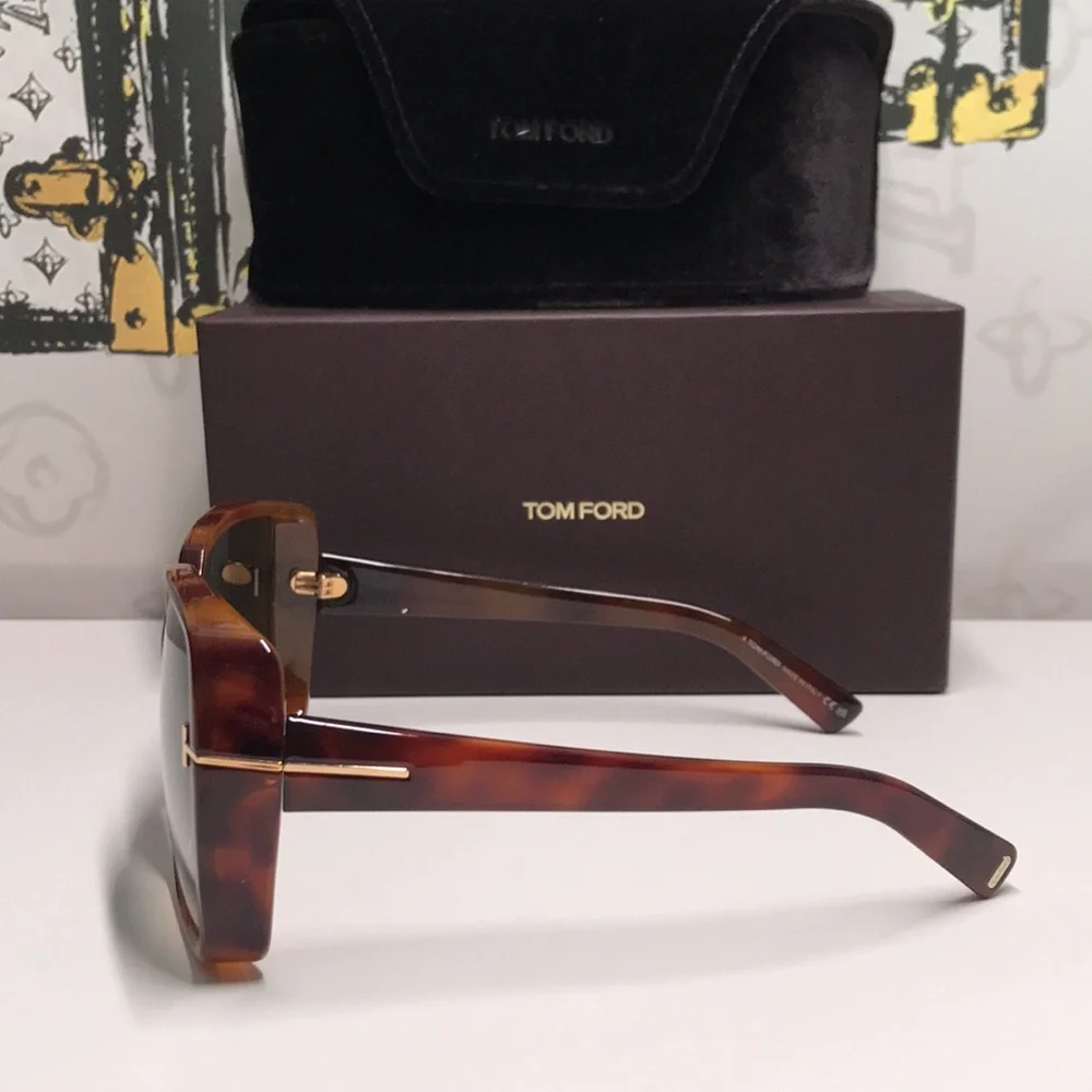 New Authentic Tom Ford Women's Gradient Brown Sunglasses TF1117 53p